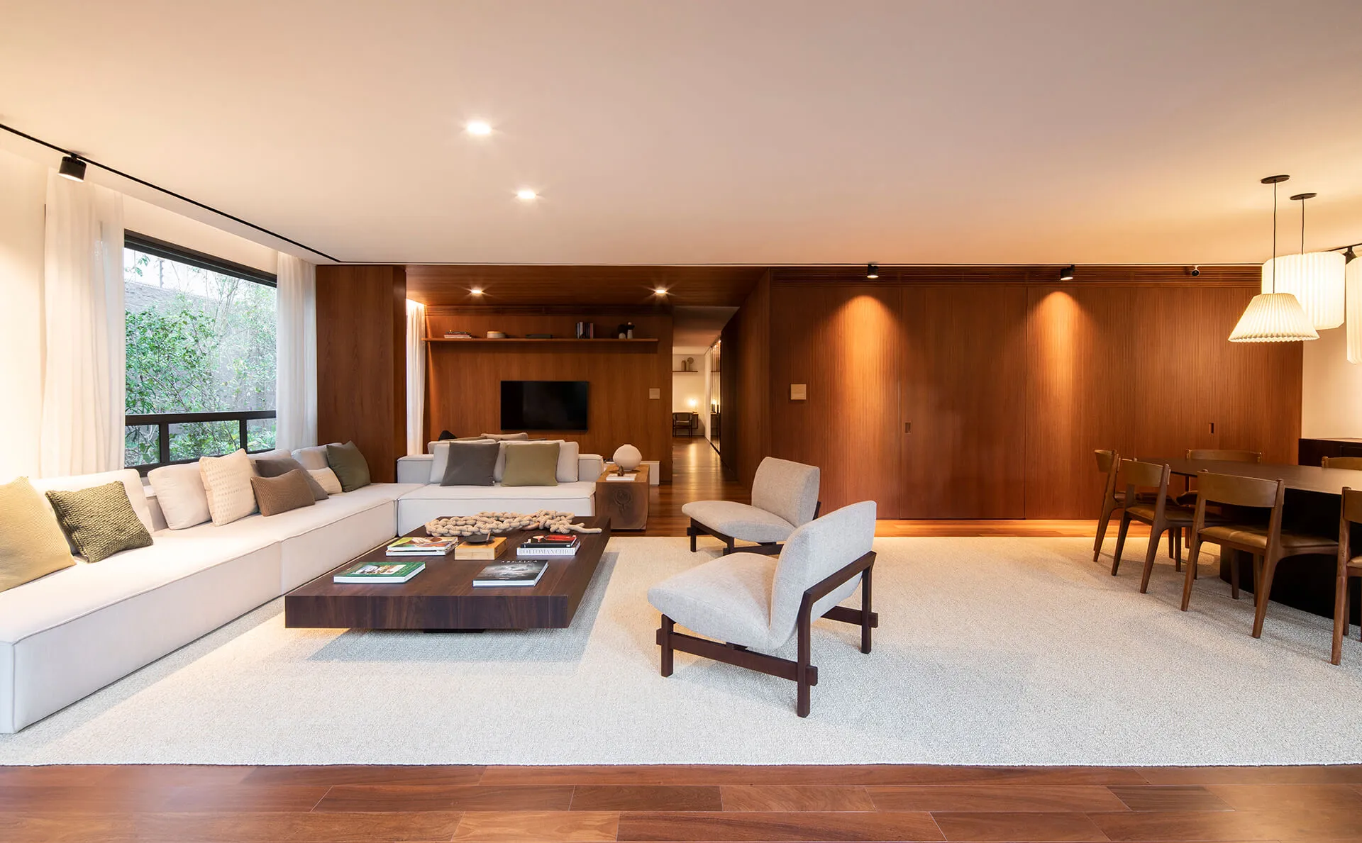 Sala de estar e jantar